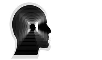 Un profil de la tête humaine avec un effet stroboscopique